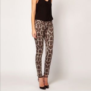 Sass & Bide leopard print skinny jeans